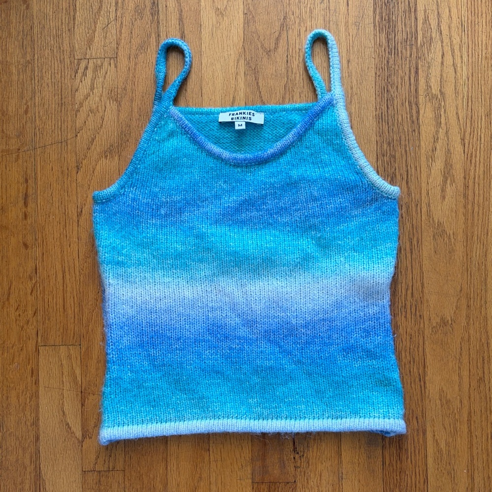 Frankie's Bikinis Blue Gradient Knit Camisole